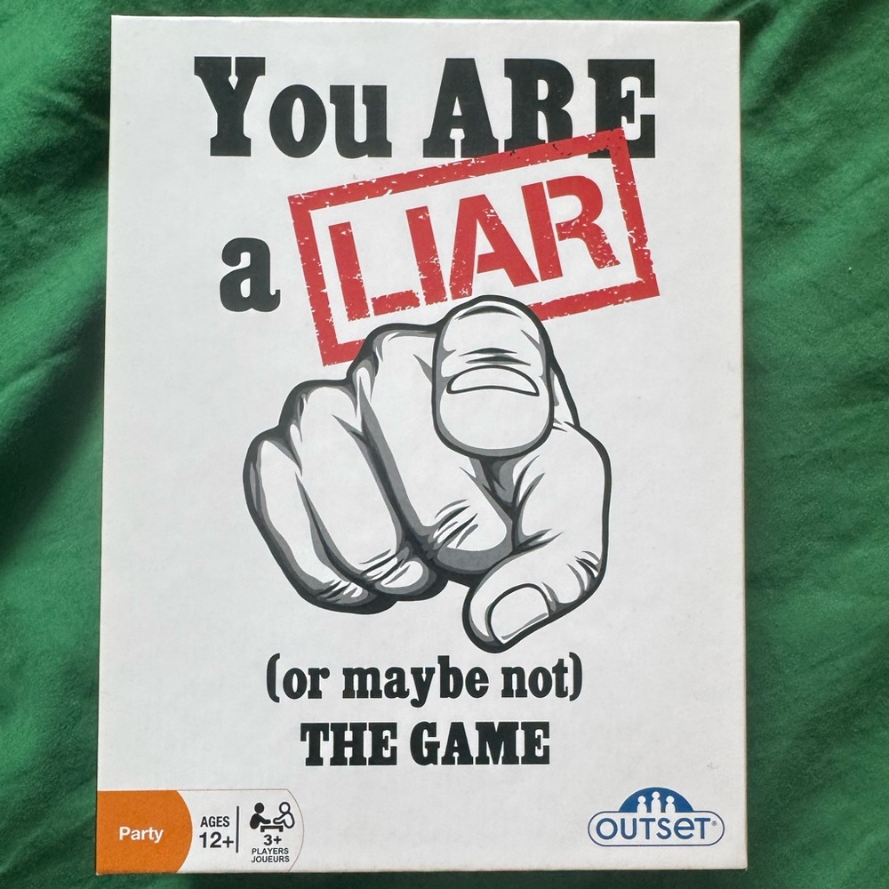 You Are a Liar Party Game - Black and White